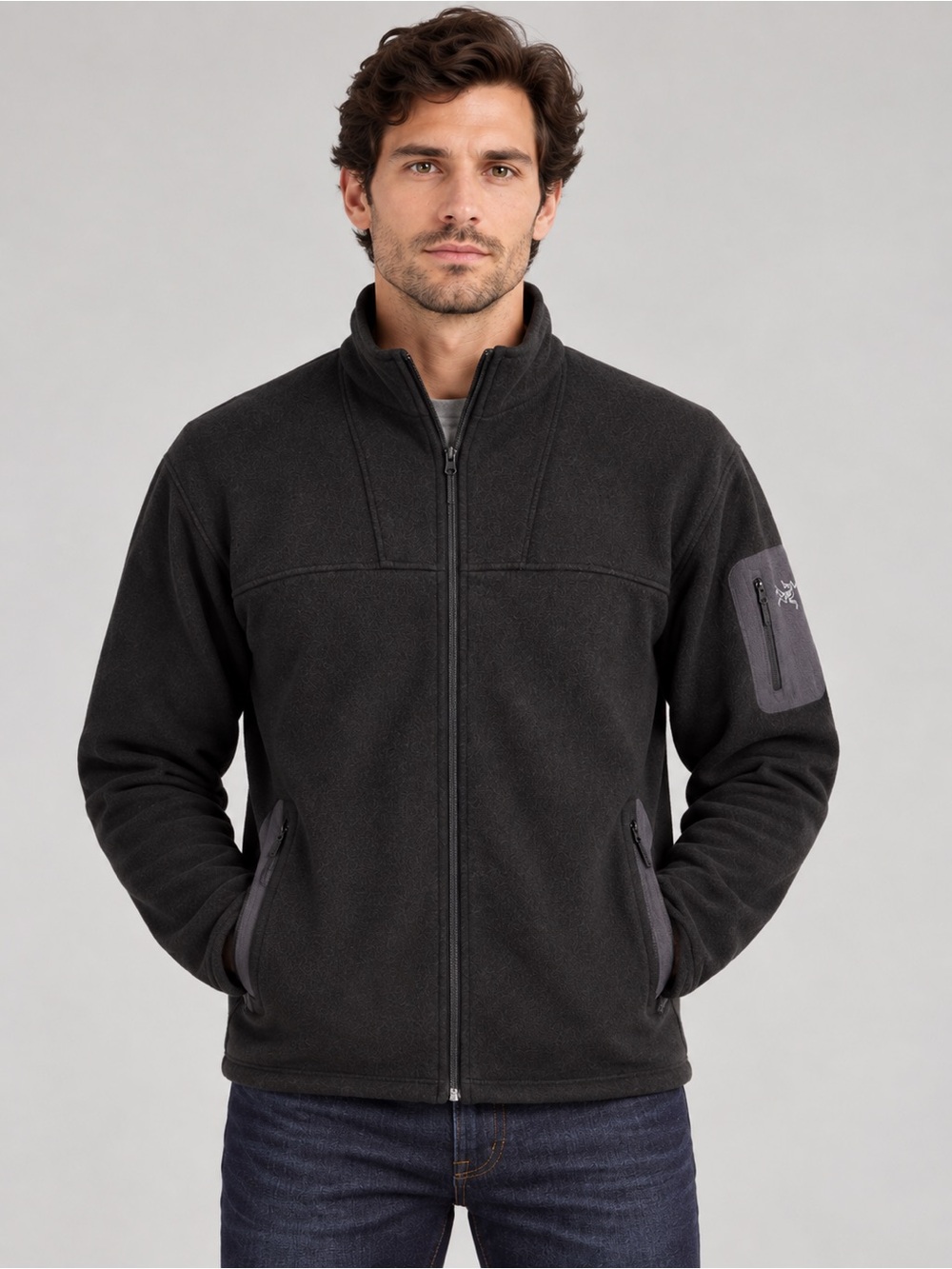 Arc’teryx Covert Cardigan Men’s XXL Black Heather Fleece Full Zip